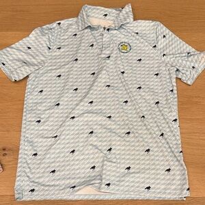 122nd US OPEN THE COUNTRY CLUB houndstooth blue golf polo